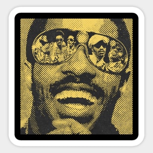 Stevie Wonder Halftone Sticker